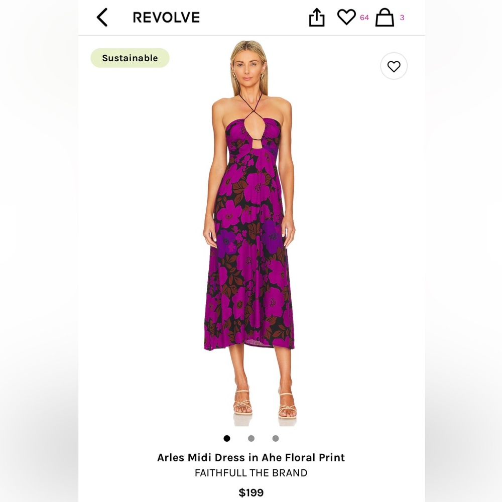 Faithful The Brand- Arles Midi Dressing Ahe Floral Print- size M